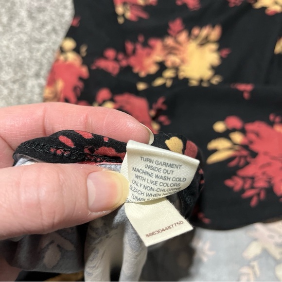 Mudd Long Sleeve Multi Color Floral Print Cold Shoulder Swing Dress NWT Size M - Picture 8 of 9